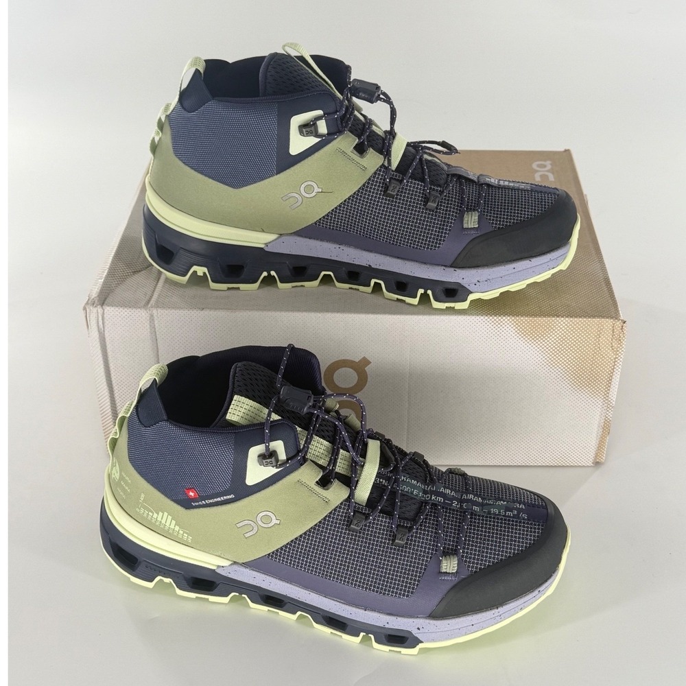 NEW On Running Cloudtrax Wm 9.5 Hiking Boots Reseda Lavender 53.99053 Mid Top